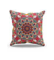 Moud's Çift Tarafı Baskılı India Pattern-1 Desenli Süet Kırlent Kılıfı