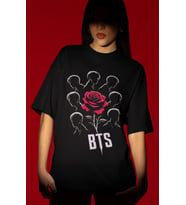 Tasarım BTS Müzik Grubu Baskılı Unisex Oversize Tişört