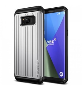 VRS Galaxy S8 Plus ile Uyumlu Waved Hard Drop Series Kılıf Light Silver