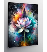 Kanvas Tablo Pembe Lotus Çiçeği