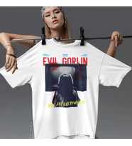 Korku Seansı Dijital Baskılı Unisex Tshirt, Günlük Kullanıma Uygun Pamuklu Regular Tshirt (Beyaz)