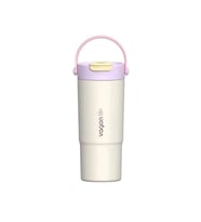 VAGONLİFE ÇELİK PİPETLİ/PİPETSİZ KULLANIM SİLİKON EL ASKILI MATARA/TERMOS VGN1102 660ML  - KREM