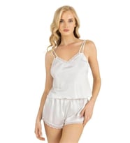 Arias Closet Ekru Saten Şort Takımı 9210