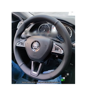 Skoda Superb 2015-2017 Araca Özel Dikmeli Direksiyon Kılıfı (Aracınızın Direksiyonuyla Teyit Ediniz)