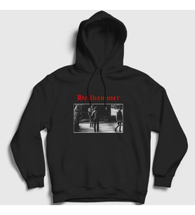 Presmono Unisex Siyah Band Hellhammer Kapüşonlu Sweatshirt 375477tt