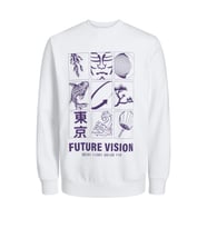 Jack & Jones Jcocontour Erkek Sweatshirt 12247309 (Beyaz)