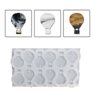 Tahtakale Toptancı Epoksi Silikon Kalıp Çoklu Kapadokya Balonu Kolye Anahtarlık Küpe Kalıbı 45X30 MM 12 li