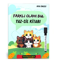 Okul Öncesi Farklı Olanı Bul YAZ-SİL Kitabı