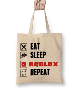 Eat Sleep Roblox Repeat Bez Çanta Uzun Saplı