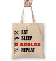 Eat Sleep Roblox Repeat Bez Çanta Uzun Saplı