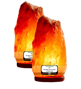 2 Adet Himalaya Tuz Lambası 4-6 Kg. Arası Ağırlığında Enerji Temizliği Şifa Kaynağı Tuz Lamba (Turuncu)