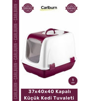 #Petshop Yavru Yetişkin Üstten Açılır Koku Giderici Şeffaf Kapılı 37x40x40 Kapalı Küçük Kedi Tuvalet