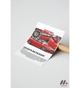 Toyota Altezza JDM Araba Posteri, Çerçevesiz Yüksek Kalite Duvar Afişi - Oto Severlere