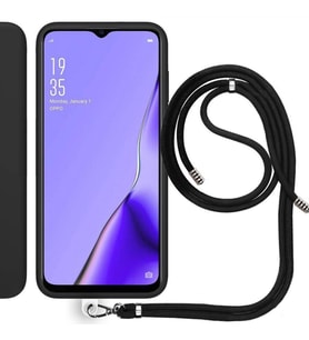 Oppo A31 İp Askılı Silikon Kılıf Siyah