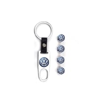 Volkswagen Golf 7 Metal Sibop Kapağı ve Anahtarlık Krom-Mavi