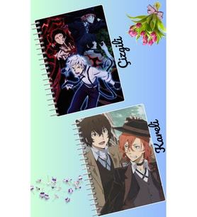 Bungou stray dogs defter seti 2 adet A4 boyutu 21*30 çizgili + kareli 60 syf