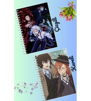 Bungou stray dogs defter seti 2 adet A4 boyutu 21*30 çizgili + kareli 60 syf