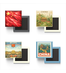 Buzdolap Magnetleri - Çin Pekin - China - 4'lü Set Magneti