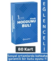 Eğlenceli Genç Yetişkin Arkadaş Yılbaşı Sosyalleşme Özel Gün Moodunu Bul-Klasik Oyun Kartları 80Kart