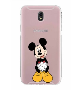 Samsung Galaxy J7 Pro  Kamera Korumalı Kapak Mickey Mouse Tasarımlı  Şeffaf  Kılıf