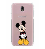 Samsung Galaxy J7 Pro  Kamera Korumalı Kapak Mickey Mouse Tasarımlı  Şeffaf  Kılıf