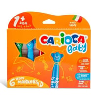 Carioca Teddy Jumbo Bebek Süper Yıkanabilir Keçeli Boya Kalemi 6'lı