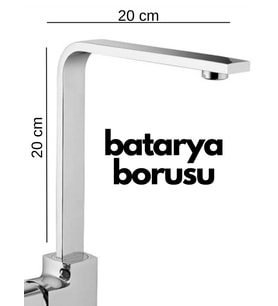 Krom Mutfak Evye Batarya İçin Köşeli Su Borusu Paslanmaz Ve Eca Uyumlu 20x20