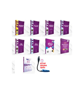 Karekök Yayınları AYT Sayısal Tüm Dersler Soru Bankası Süper Set + 6 Lı Deneme + Kitap Okuma Işığı Hediye (Çok Renkli)