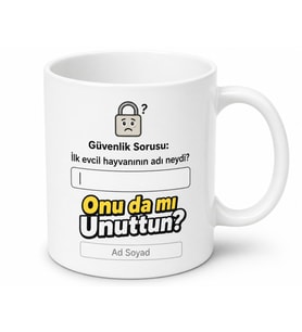 Şifresini Unutanlara Güvenlik Sorusu Esprili Kupa Bardak Komik Hediye