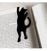 Kedi metal kitap tutucu hayvan temalı desenli kitap tutucu