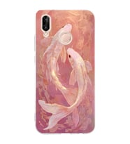 Huawei P20 Lite Uyumlu Baskılı Yumuşak Silikon Şeffaf Telefon Kılıfı