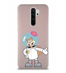 Xiaomi Redmi Note 8 Pro Soft Premier Kapak Sandy Tasarımlı Silikon Kılıf - Pudra (Şeffaf)