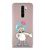 Xiaomi Redmi Note 8 Pro Soft Premier Kapak Sandy Tasarımlı Silikon Kılıf - Pudra (Şeffaf)