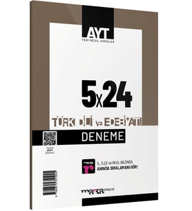Marka Yayınları Ayt Türk Dili Ve Edebiyatı 5X24 Deneme