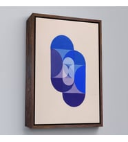 Çerçeveli Joseph Schillinger - Mavi Anahtar Tablo - Key Blue (Kahverengi)