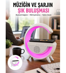 Yeni Nesil Bluetooth Hoparlör Speaker 5.0 Taşınabilir G Şeklinde Powerbankli Yeni Nesil