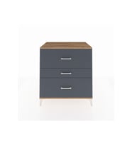 Kronos Şifonyer 3 Çekmeceli 88x59x96 Çam-Antrasit