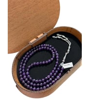 8 MM Küre Kesim 99'lu Ametist Doğal Taş Tesbih
