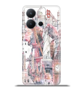 Vivo Y36 Kapak HD Renkli Dizayn Silikon Kılıf - Londonycparis