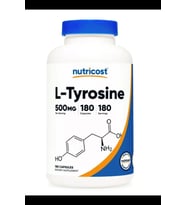 Nutricost L-Tyrosine 500mg, 180 Capsules - Non-GMO & Gluten Free.Usa.3933 (Renksiz)
