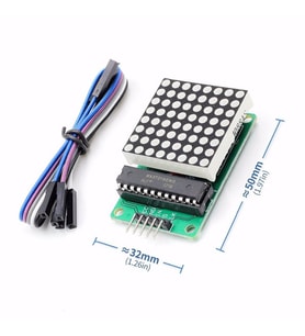 MAX7219 Nokta Led Matris Modülü 8x8 Matris Ortak Katot 64 Nokta
