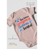 Yengeye Özel Kısa Kollu Bebek Body %100 Pamuk