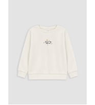 LCW Kids Ekru Baskılı Kız Çocuk Soft Touch Sweatshirt