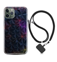 Apple iPhone 11 12 13 14 Pro Max Kılıf Boyun Askılı Silikon Renkli Prizmalar 1783