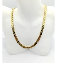 Gold Renk Büyük S Desenli Kolye (45 cm)