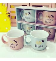 Mr Right Mrs Always İkili Kupa Takımı (Karışık)