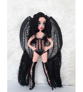 Adriana Lima Sahne Kostümlü Bebek Amigurumi Organik Oyuncak