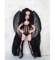 Adriana Lima Sahne Kostümlü Bebek Amigurumi Organik Oyuncak