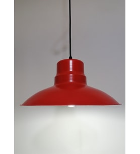RİOLİGHT RETRO,RUSTİK,MODERN KIRMIZI İÇİ BEYAZ MUTAFA,ODA,CAFE İÇİN METAL SARKIT AVİZE ÇAP:30CM 