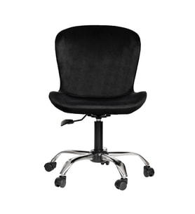 Krom Metal Ayaklı Ofis Çocuk Odası Çalışma Sandalyesi (AYARLANILABİLİR) AÇELYA (Siyah)